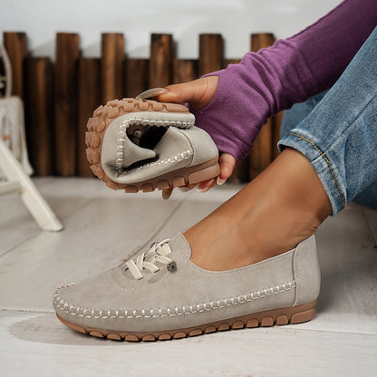 Orthelia | Women's Lightweight Lace-Up Supportive Cushioned Moccasins for Sensitive Feet