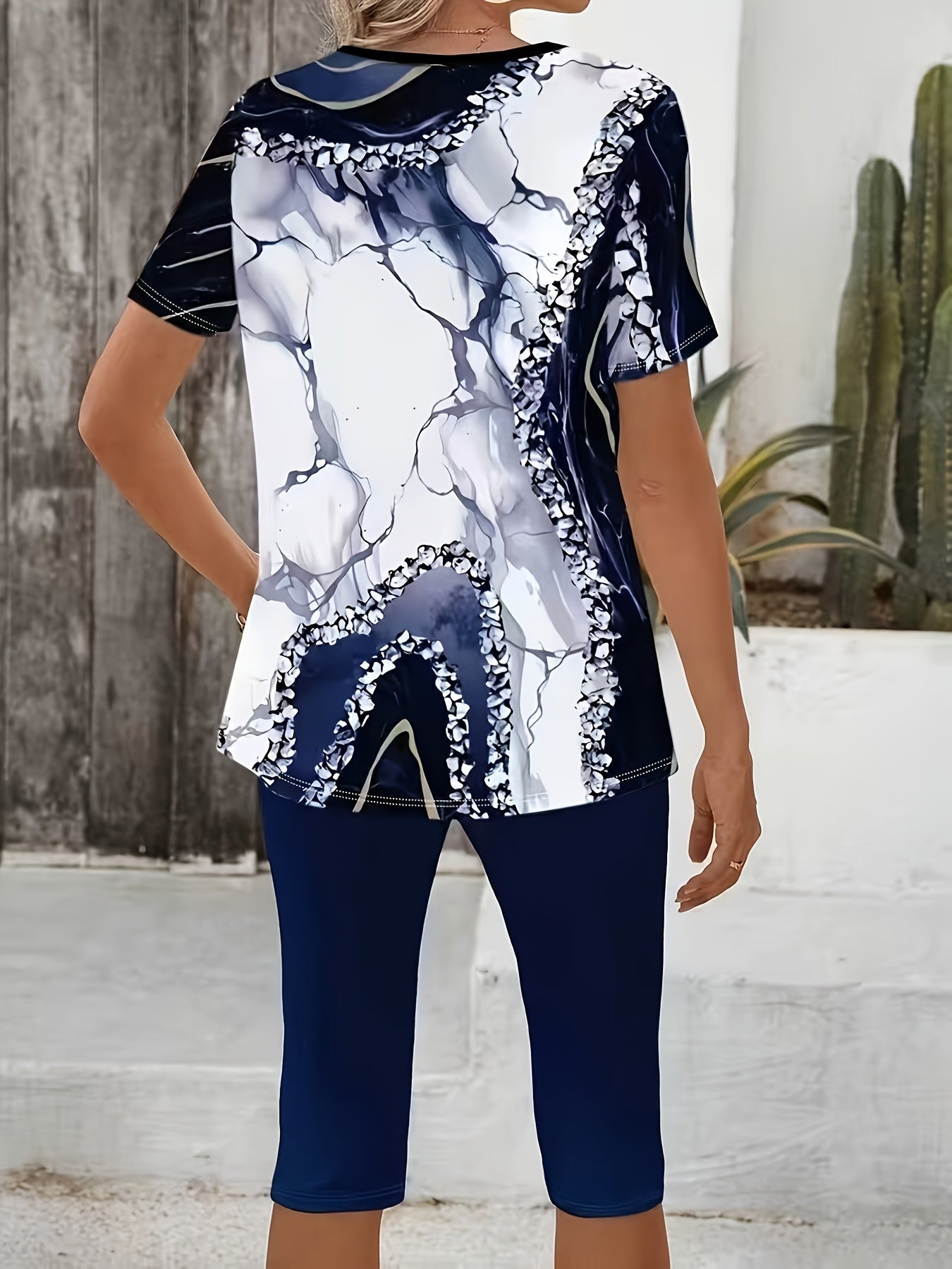 Luna | Women's Relaxed Stretchy Printed Two-Piece Outfit