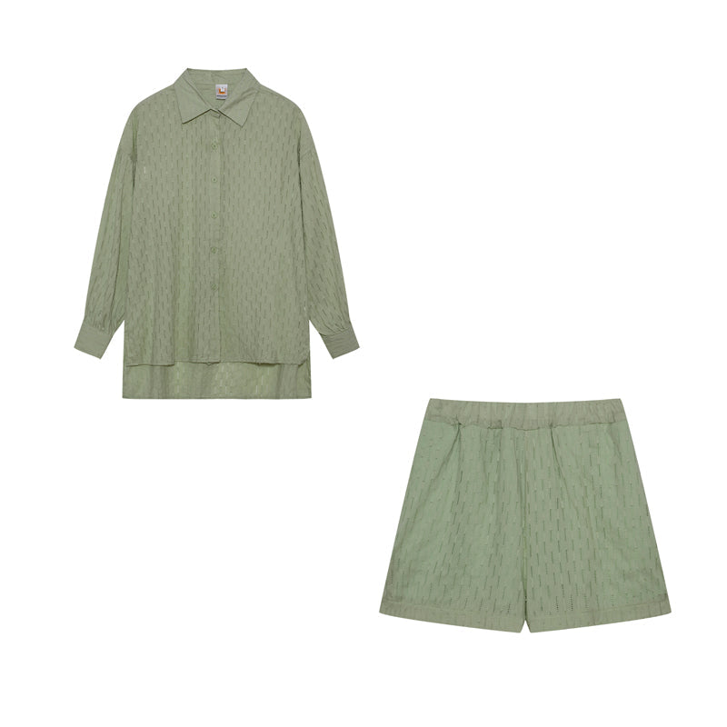 Maud | Women's Longline Stylish Shirt & Shorts Set