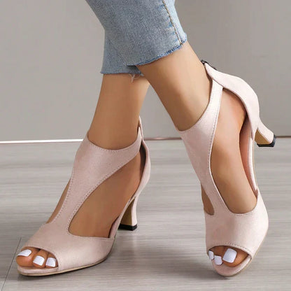 SerenaLift | Women's Cushioned Open-Toe Orthopedic Heel Sandals with Arch Support