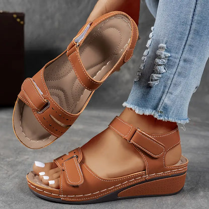 Ella | Women's Cushioned Open-Toe Orthopedic Wedge Sandals