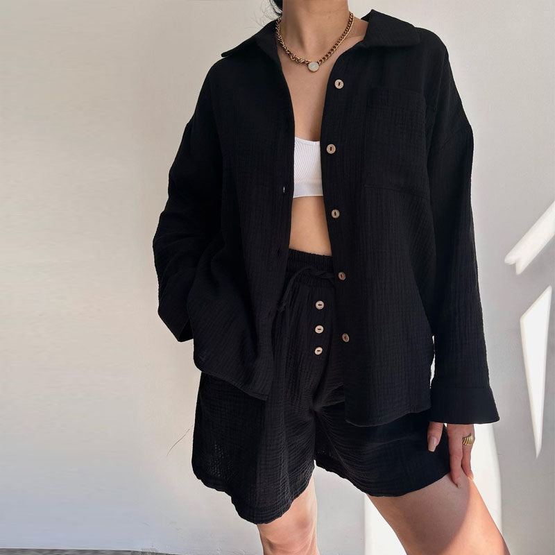 Espera | Women's Breezy Two-Piece Set with Pockets and Drawstring