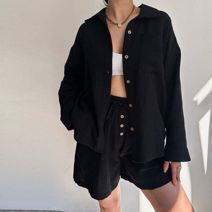 Espera | Women's Breezy Two-Piece Set with Pockets and Drawstring