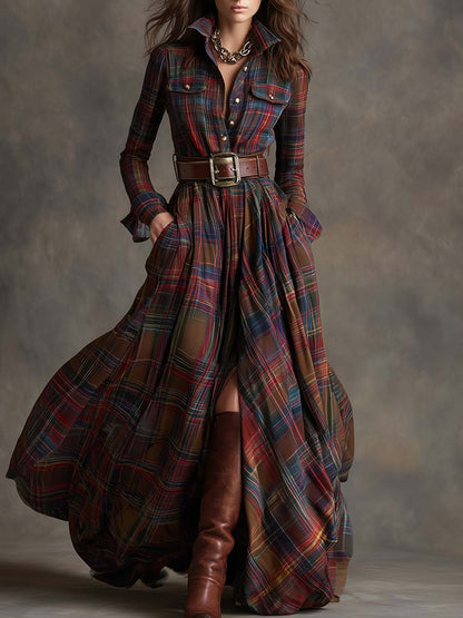 Evelyn | Women's Classic, Elegant Shirt Maxi Dress