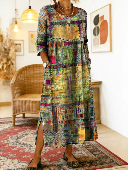 Isabelle | Women's Ethnic Patchwork Maxi Dress