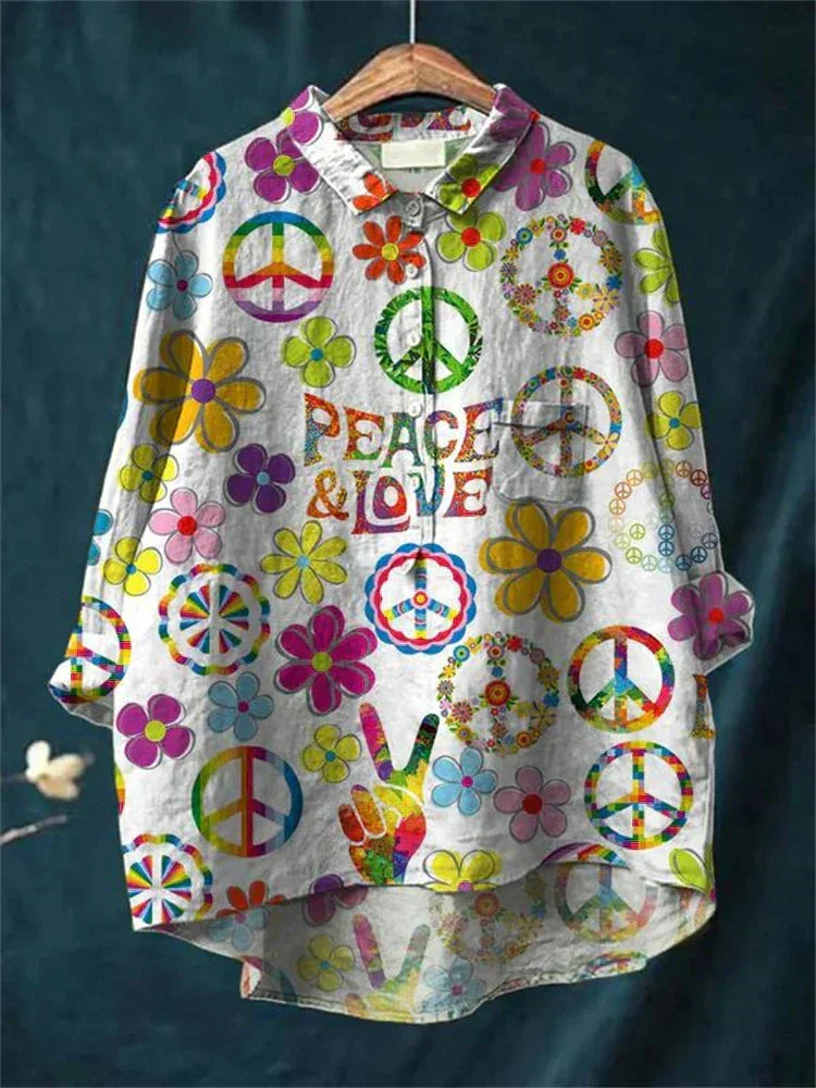 Hippie | Longline Peace Art Shirt