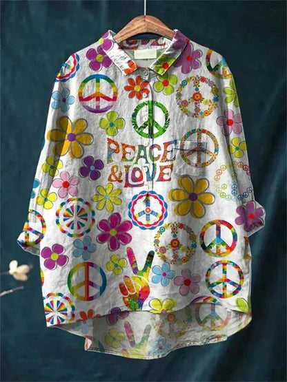Hippie | Longline Peace Art Shirt