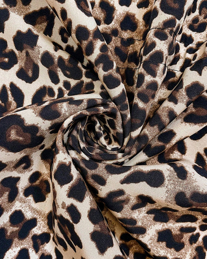 Women's Leopard Print Reversible Hooded Jacket with Drawstring
