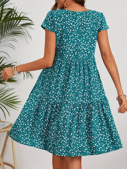 Valeria | Women's Vintage Floral Midi Dress