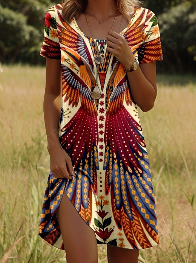 Mabel | Women's Trendy Ethnic Printed Summer Dress