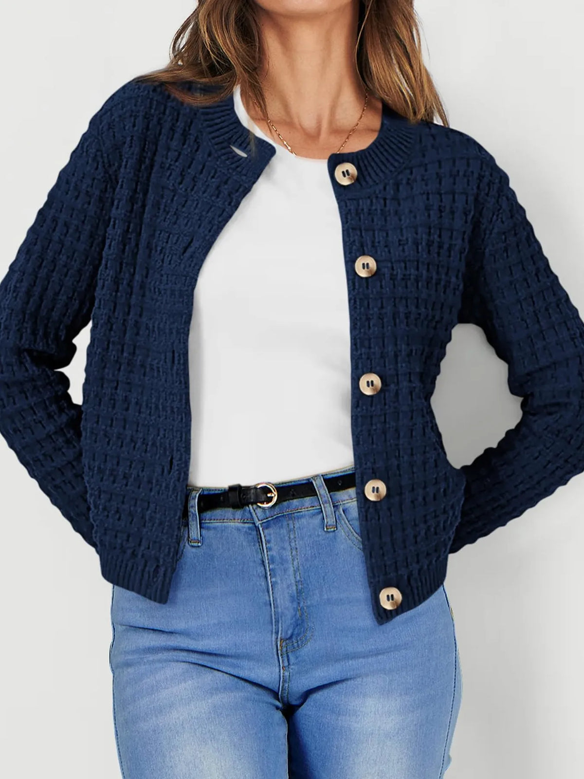 Harper | Women's Cardigan with Button Placket