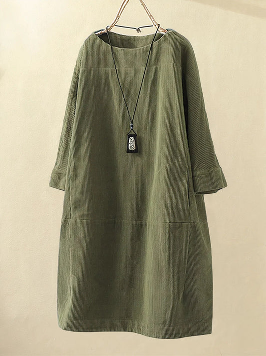 Zophie | Women's Relaxed Vintage Cord Midi Dress