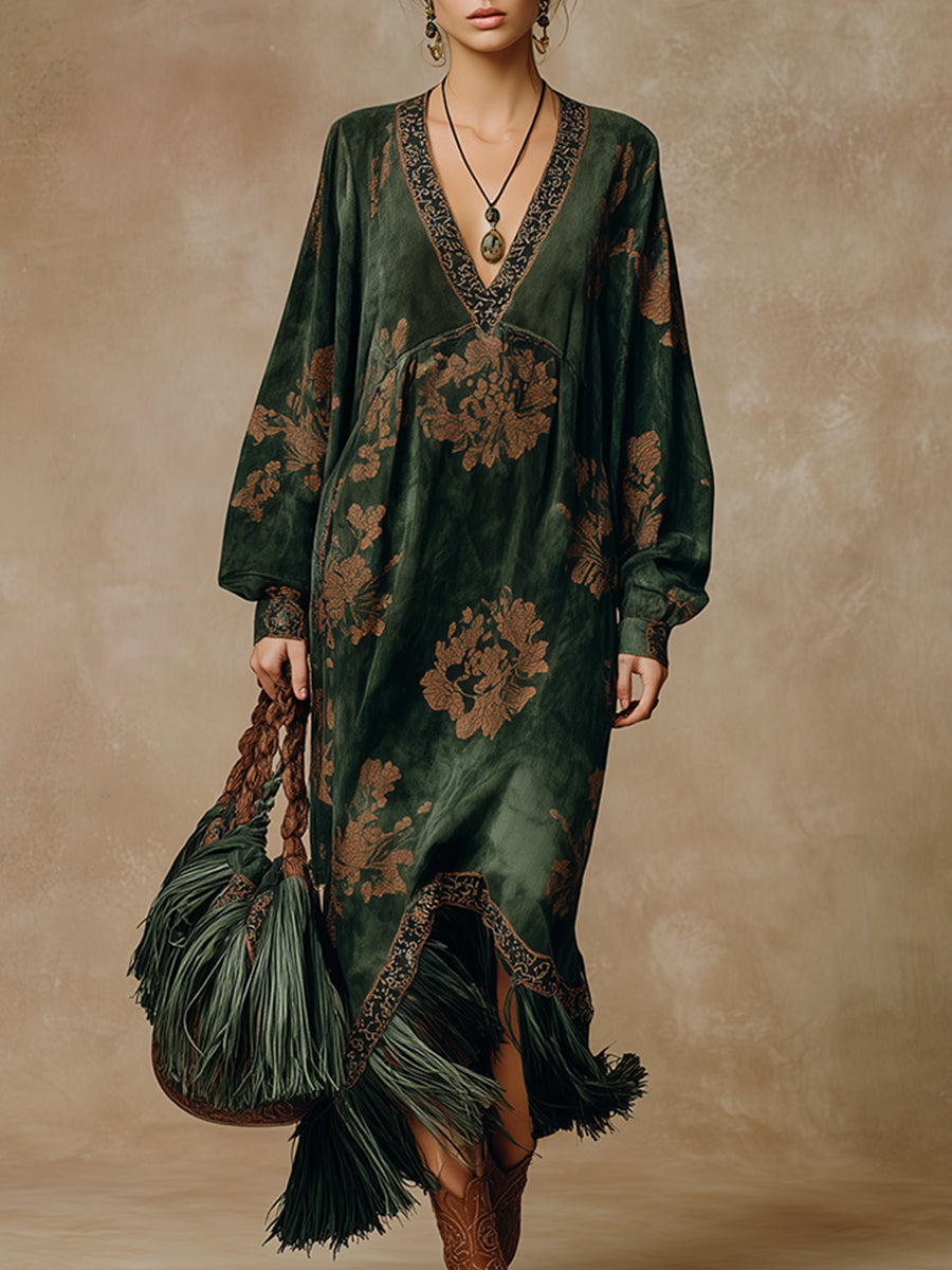 Women's Classic Vintage-Inspired Maxi Dress