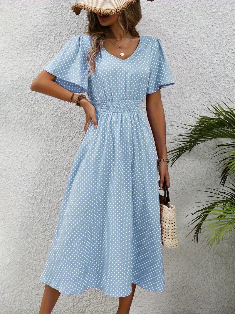 Livia | Women's Summer Dress with Short Sleeve