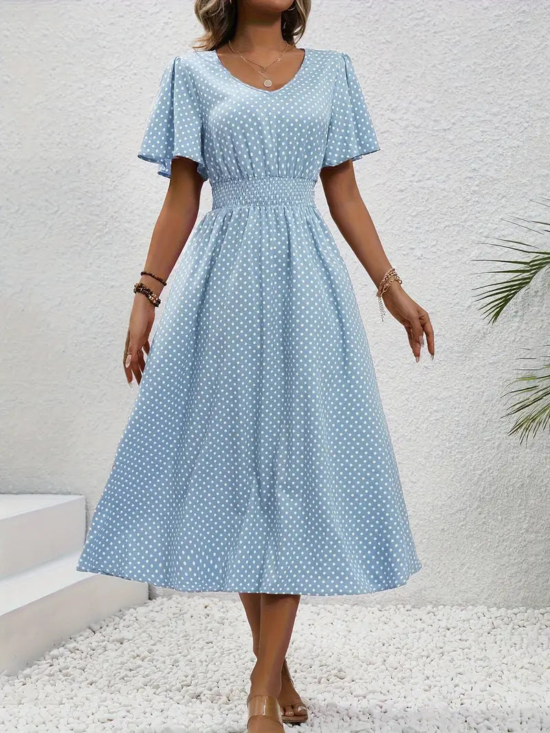 Livia | Women's Summer Dress with Short Sleeve