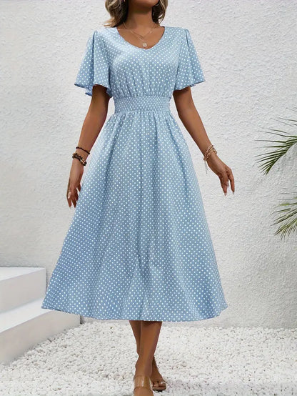 Livia | Women's Summer Dress with Short Sleeve