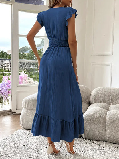 Felicia | Women's Ruffle Dress with V-Neck