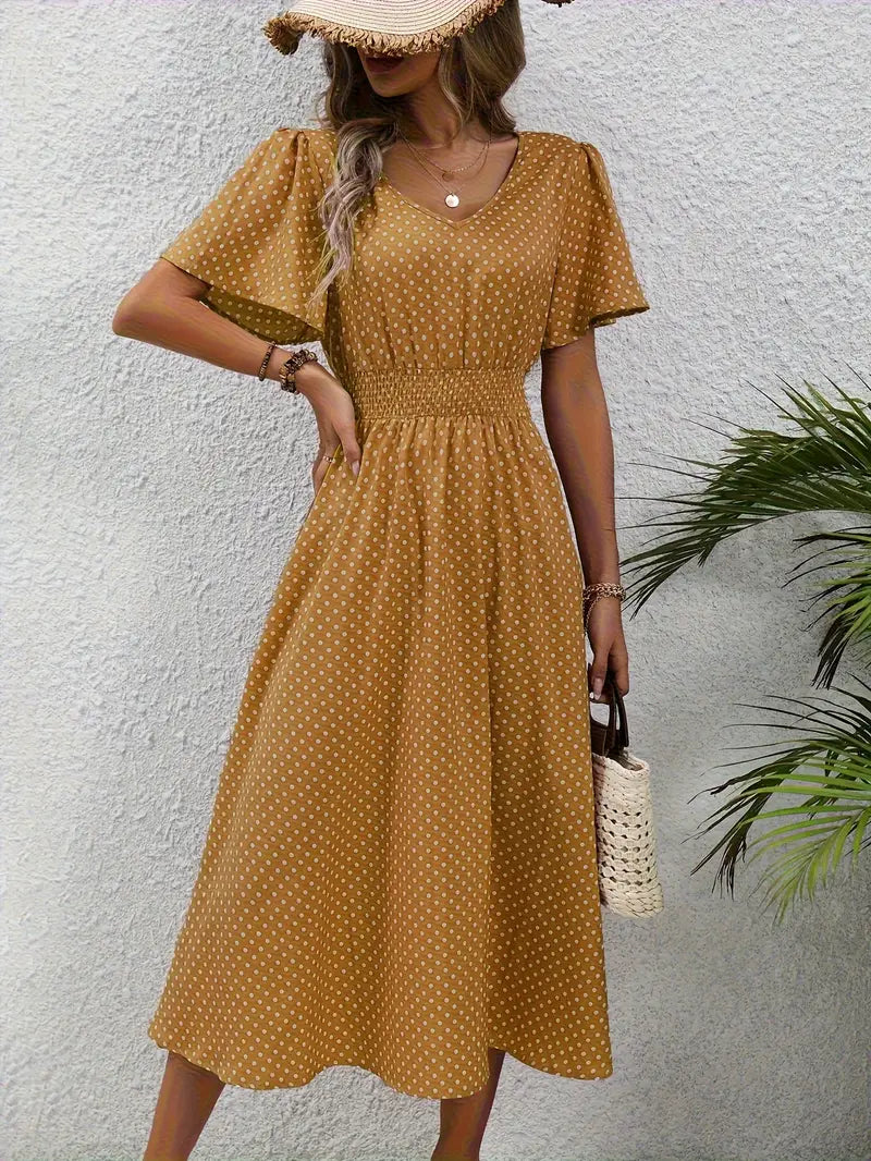 Livia | Women's Summer Dress with Short Sleeve