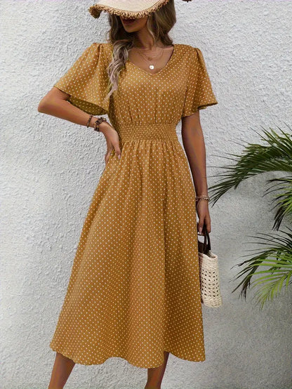 Livia | Women's Summer Dress with Short Sleeve