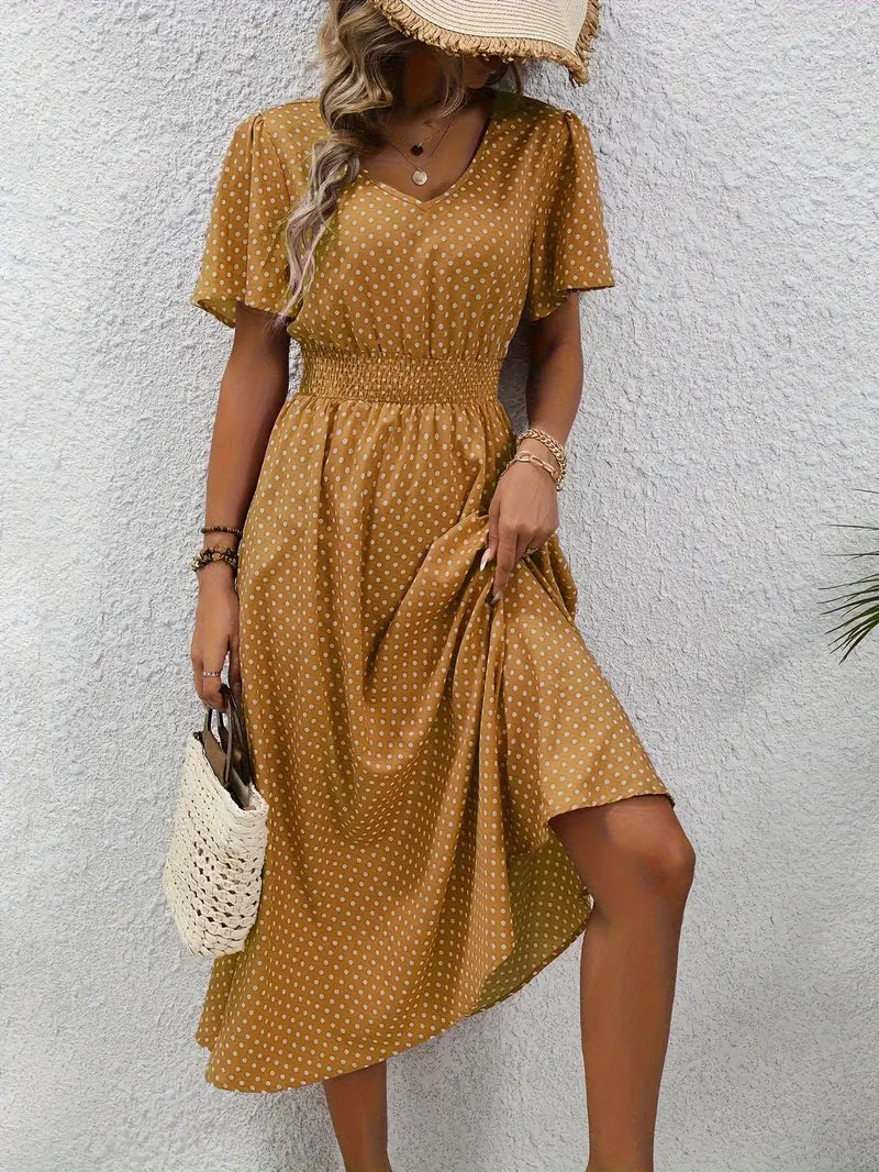 Livia | Women's Summer Dress with Short Sleeve
