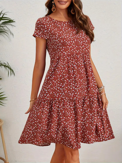 Valeria | Women's Vintage Floral Midi Dress