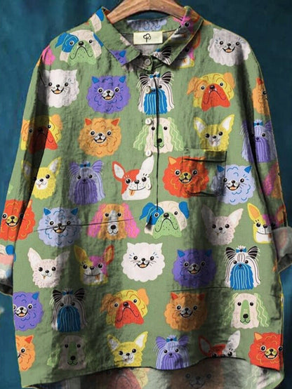 Puck | Longline Dog Art Shirt