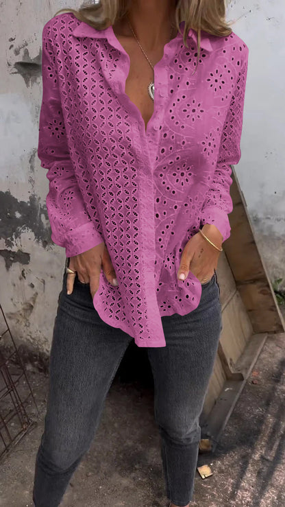 Lisa | Women's Longline Classic Patterned Shirt