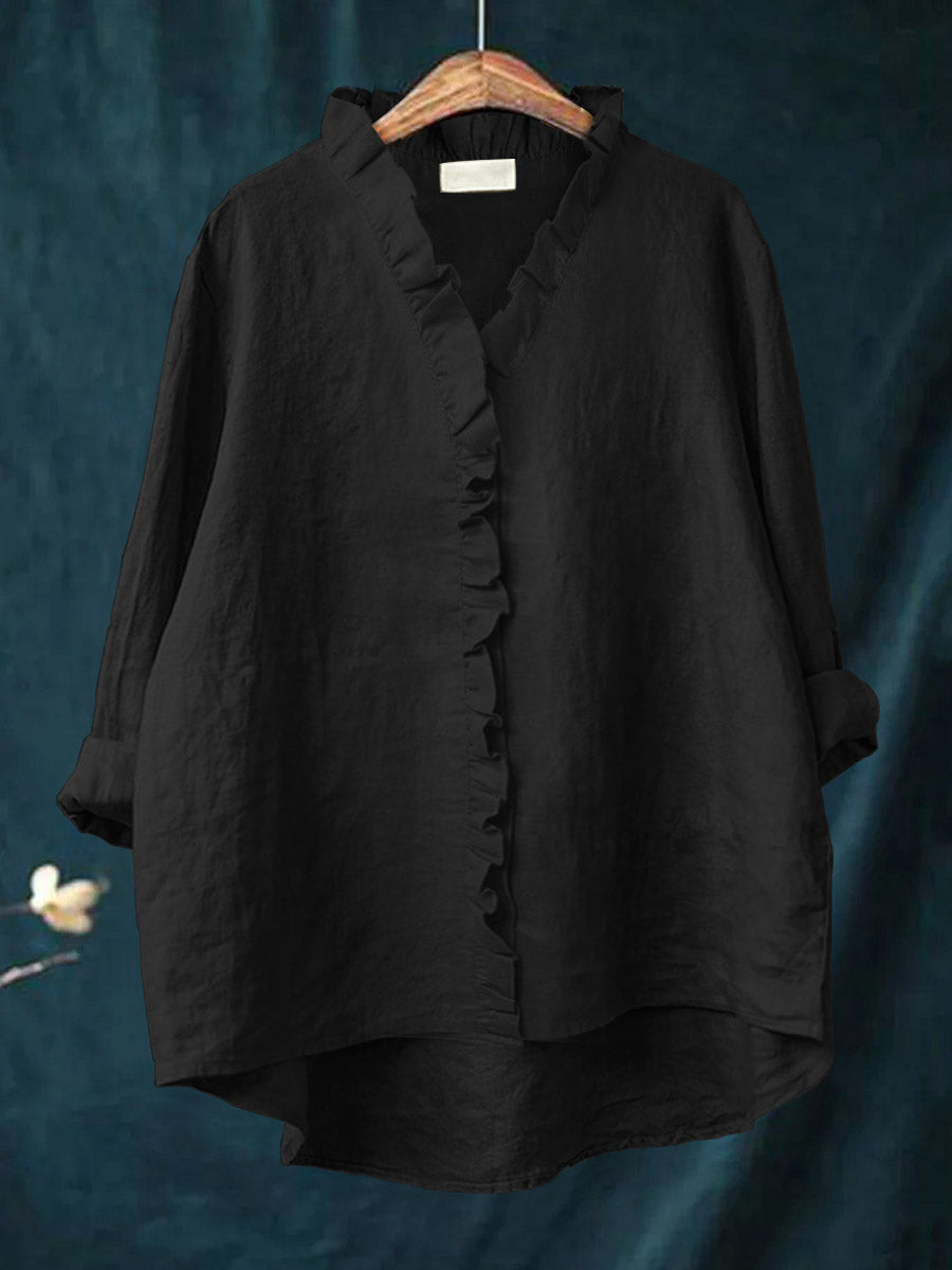 Veronica | Women's Premium Ruffled Shirt