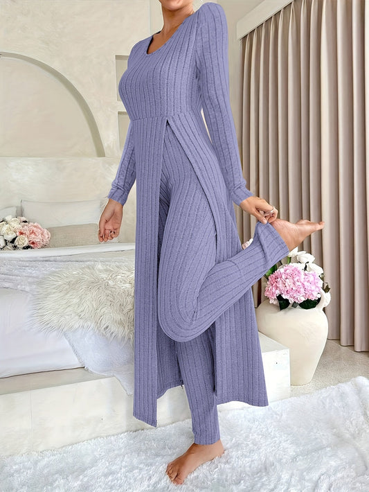 Aldea | Women's Relaxed Cozy Two-Piece Ribbed Lounge Set