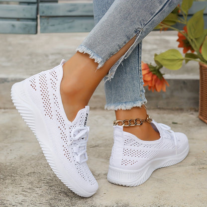 Women's Cushioned Lace-Up Everyday Orthopedic Shoes: Comfortable, Breathable, and Non-Slip