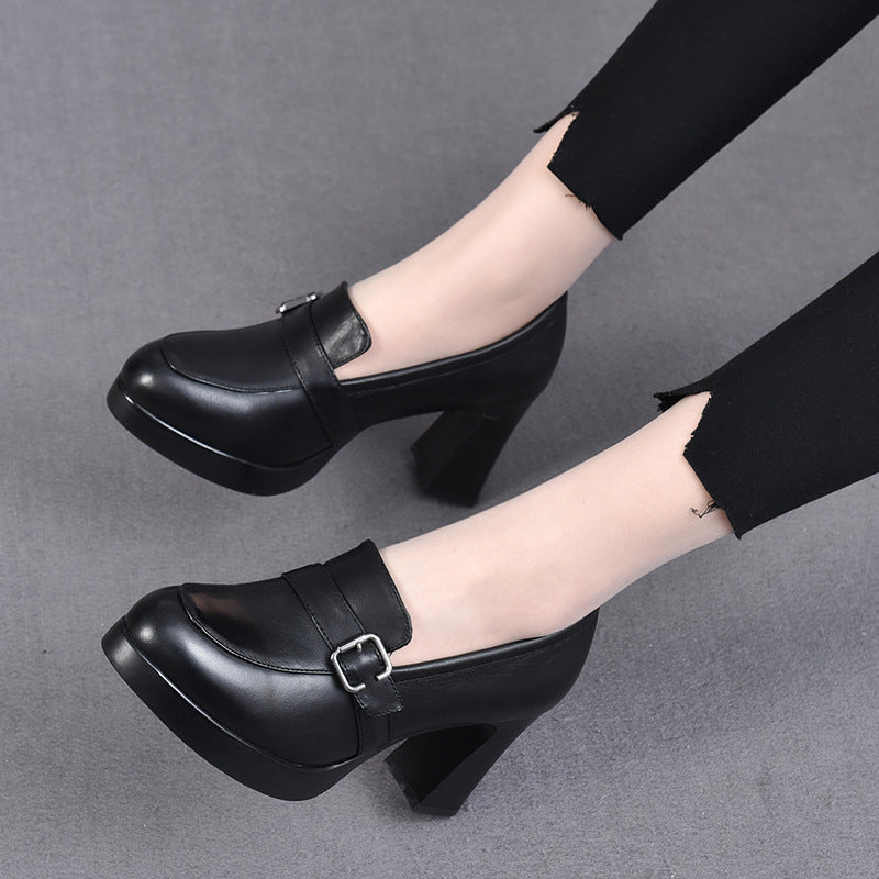 Lore | Women's Cushioned Buckle Versatile Heeled Boots