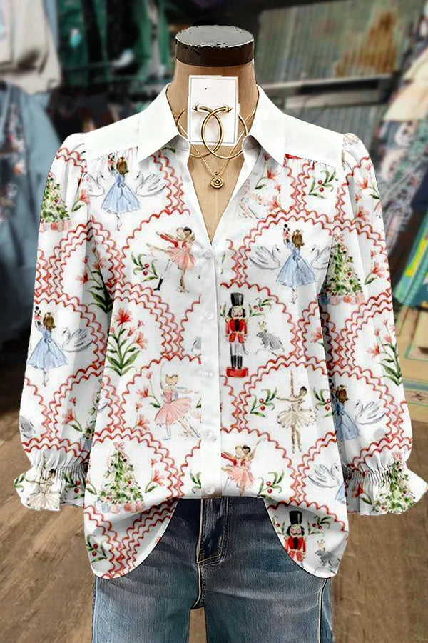 Mary | Women's Christmas Nutcracker Printed Top