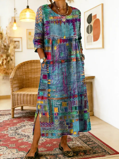 Isabelle | Women's Ethnic Patchwork Maxi Dress