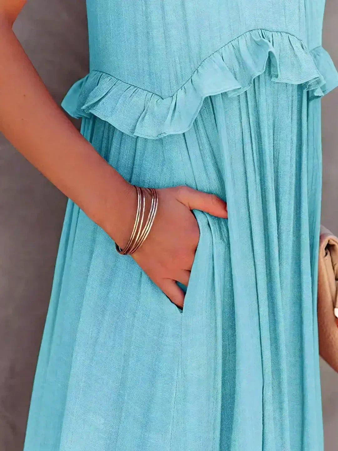 Sarah | Women's Halter Ruffle Maxi Dress (Almost Sold Out)