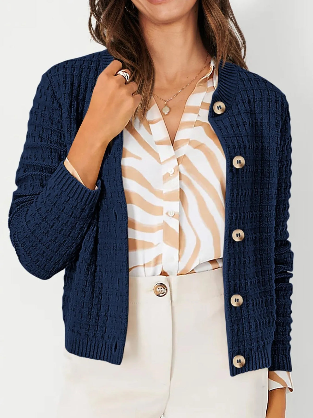 Harper | Women's Cardigan with Button Placket