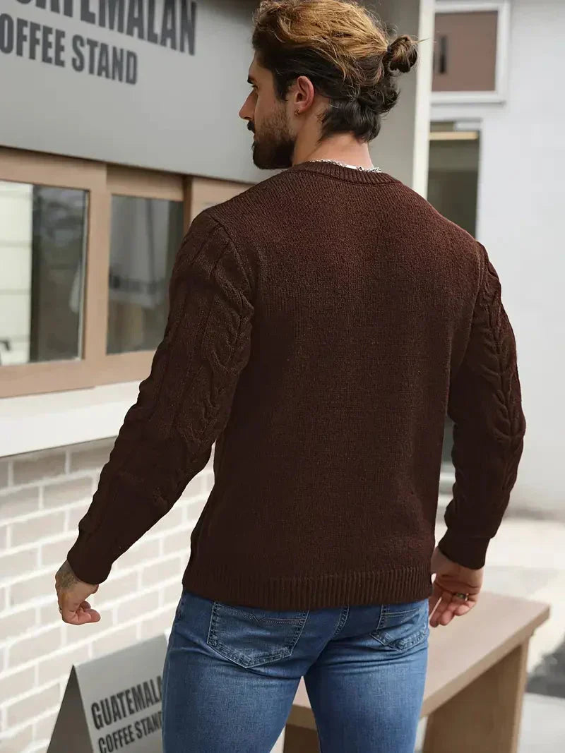 Men's Brit & Boho | Graphica Geo Jumper with Crew Neck