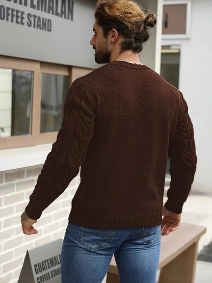 Men's Brit & Boho | Graphica Geo Jumper with Crew Neck