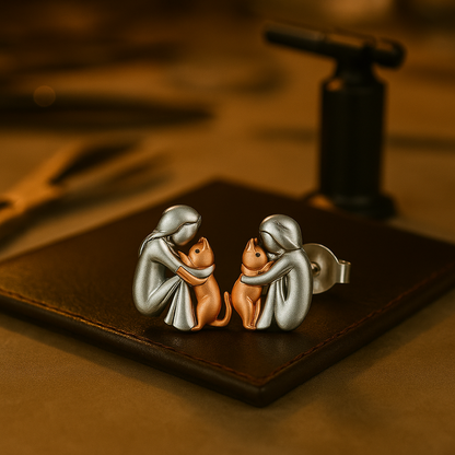Leila Cat-Inspired Charm Earrings