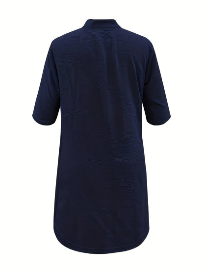 Hannah | Women's Casual Midi Dress with Button Placket