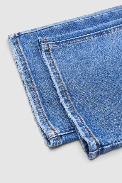 Women's Mid-Rise Straight Fit Denim Jeans