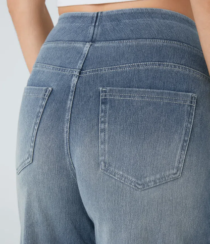 Quinn | Women's High Waisted Wide Leg Jeans with Pockets