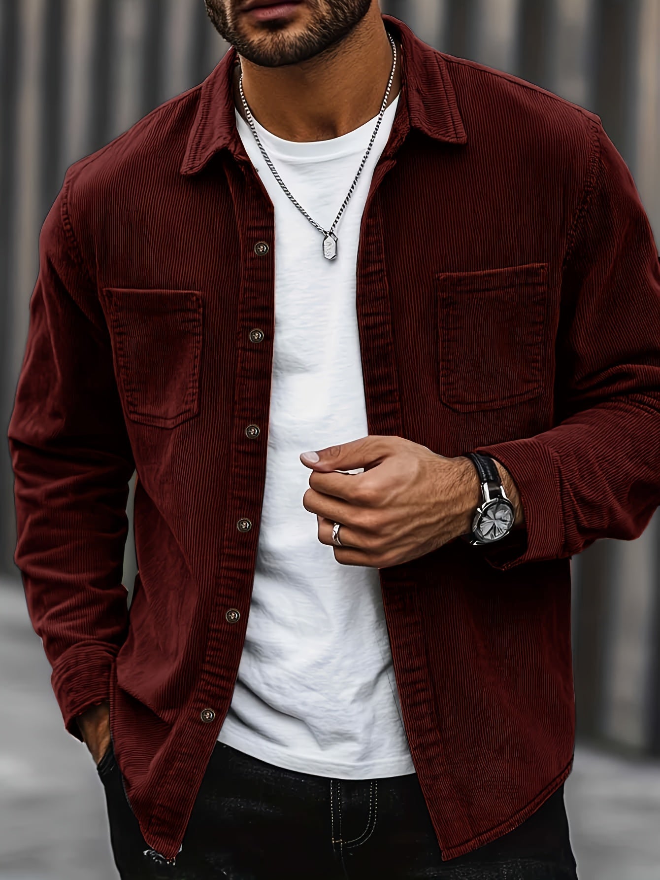 Johan | Men’s Shirt Jacket with Pockets