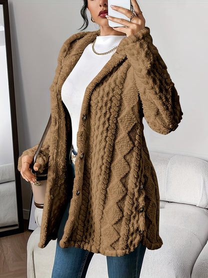 Chloe | Women's Relaxed Plush Hooded Cardigan