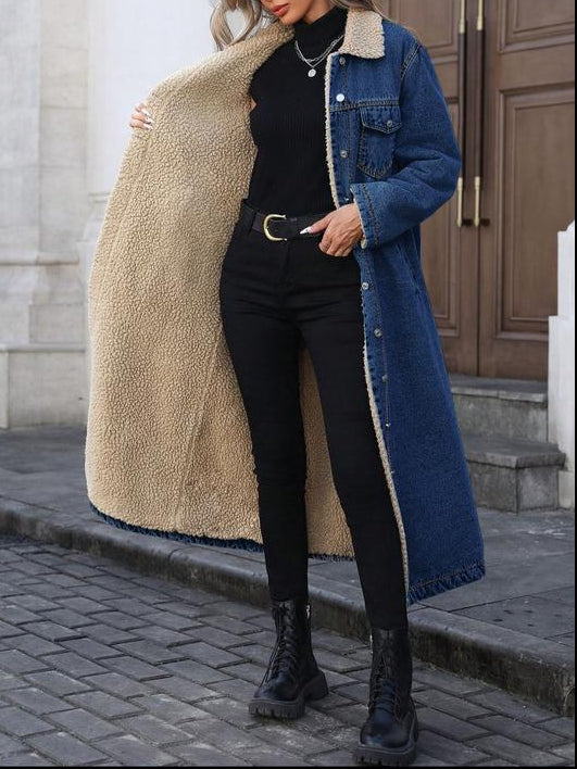 Samantha | Long Fleece Lined Jacket