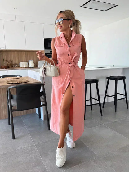 Diane | Women's Denim Maxi Dress