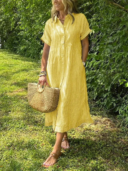 Cassie | Women's Elegant Striped Maxi Dress