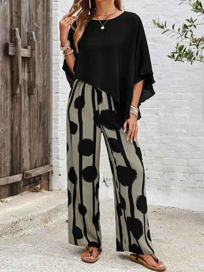 Kalliope | Women's Comfortable Elastic Waist Two-Piece Set