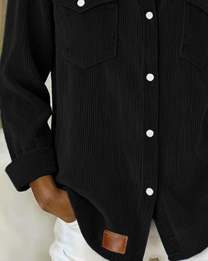 Lyra | Women's Classic Long Sleeve Shirt with Notch Collar