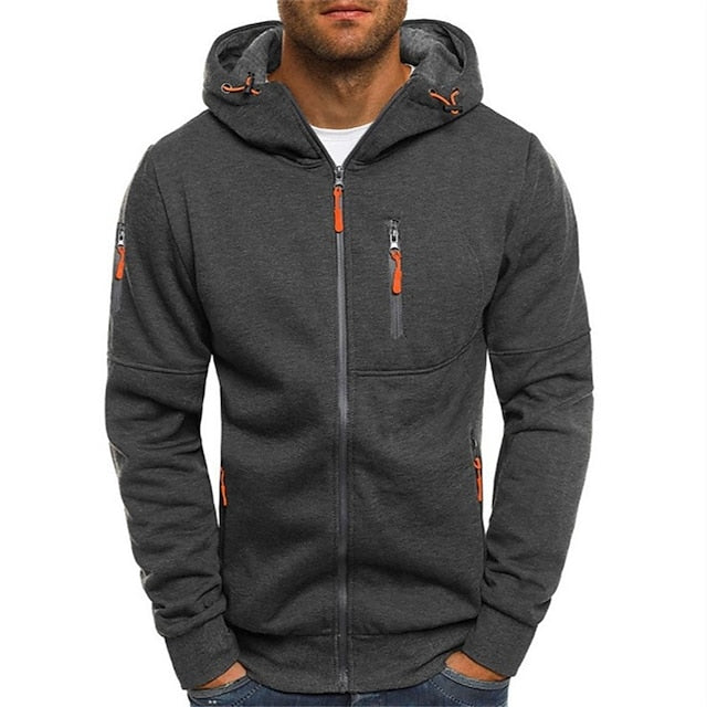 Mave | Men's Zip-Up Hoodie with Pockets and Drawstring