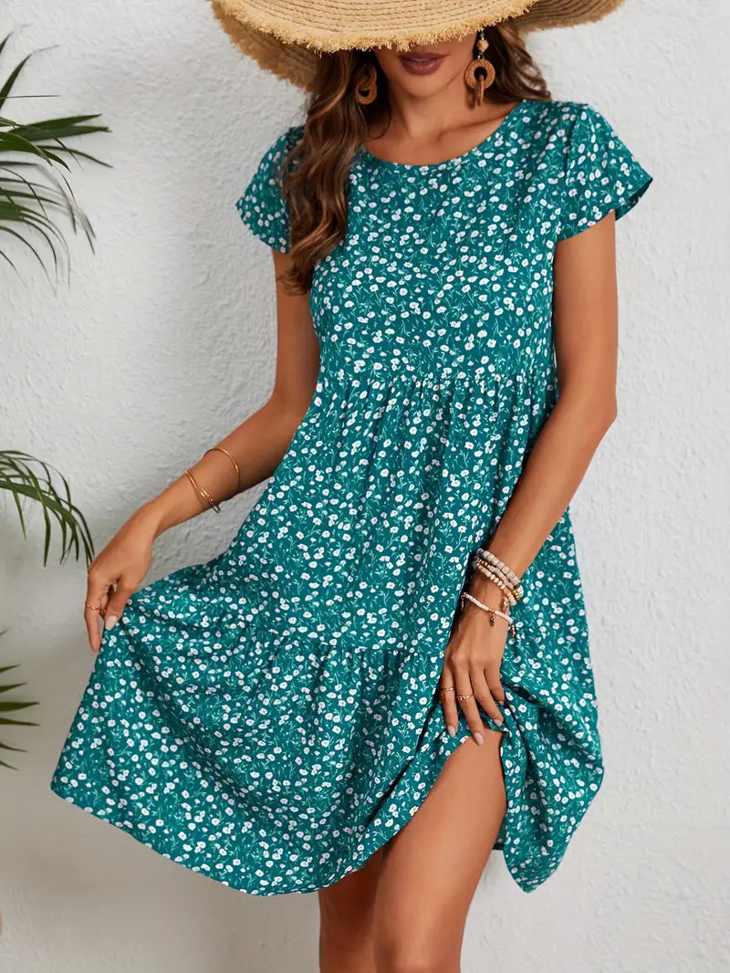 Valeria | Women's Vintage Floral Midi Dress